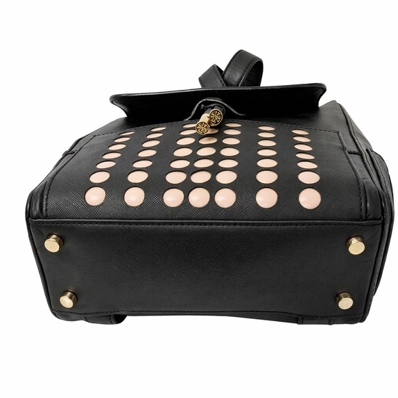 Tory Burch Lily Mini Backpack in Black/Light Oak color gold hardware. NEW - Picture 4 of 8